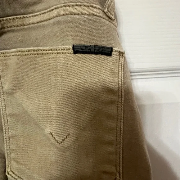 HUDSON Cargo Pants Khaki‎ Tan Zipper Pockets Moto Style Womens Size 23 - Picture 8 of 10